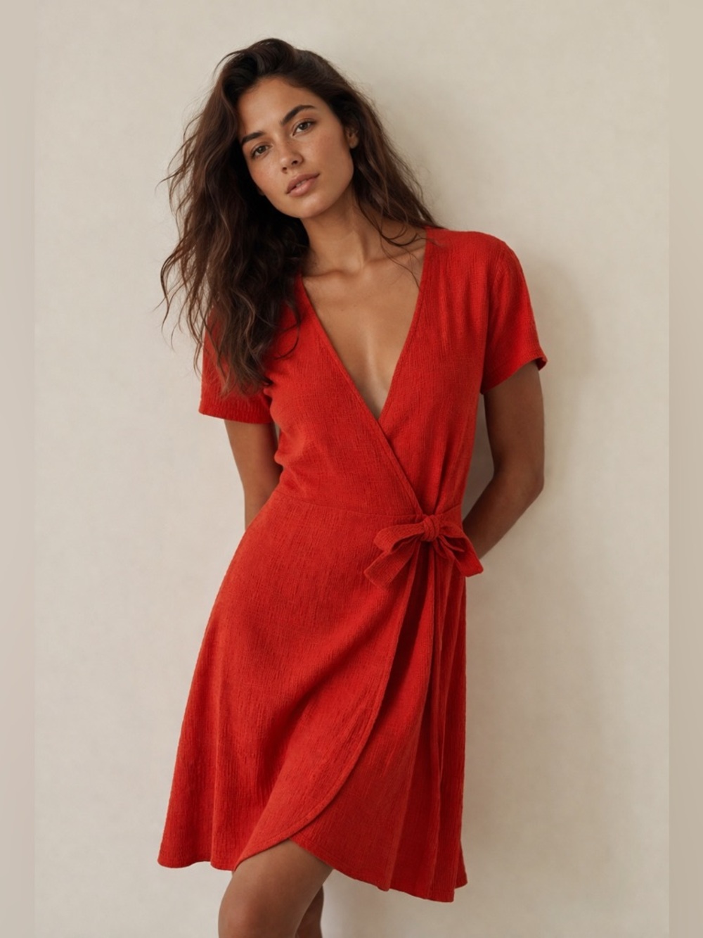 J.Crew Red Wrap Dress – Size Small